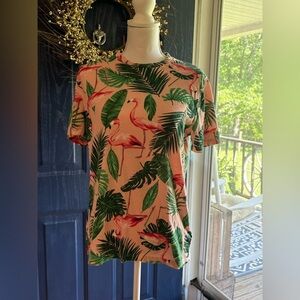Old Navy Pink and Green Short Sleeve Tee size Small